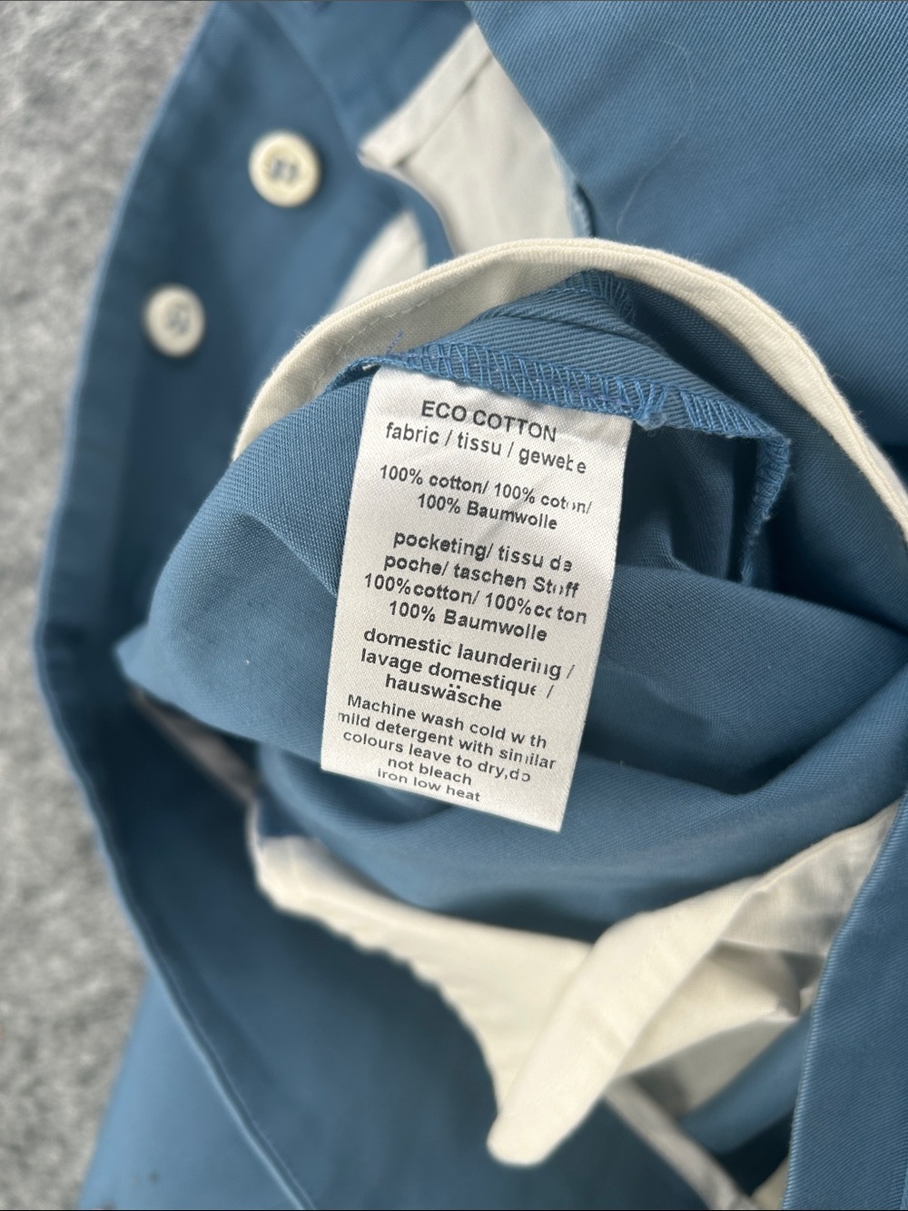 On The Sunny Side Eco Cotton Blue High Waisted Pleated Trouser Pants 38 Waist - Picture 5 of 10